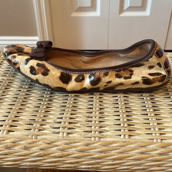 Salvatore Ferragamo My Joy Patent Leather Leopard print ballet flats sz 7 - Picture 11 of 16